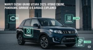 Maruti Suzuki Grand Vitara 2025: Hybrid Engine, Panoramic Sunroof & 6 Airbags Explained