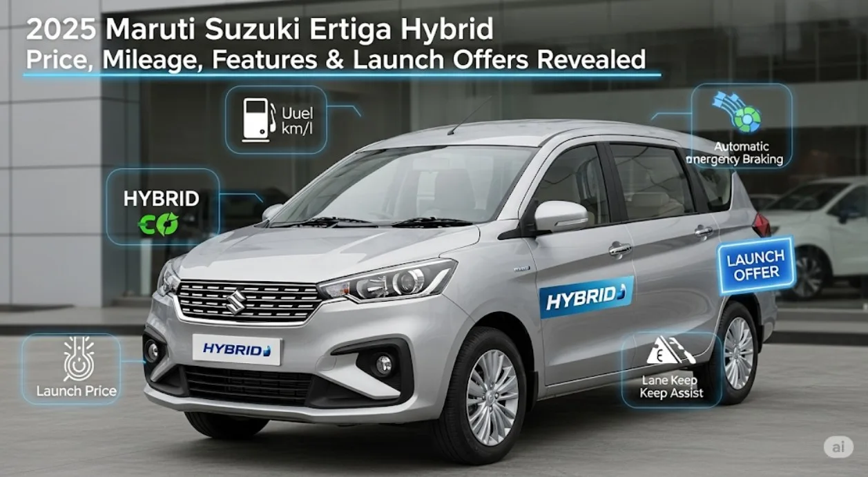 2025 Maruti Suzuki Ertiga Hybrid Price, Mileage, Features & Launch Offers Revealed