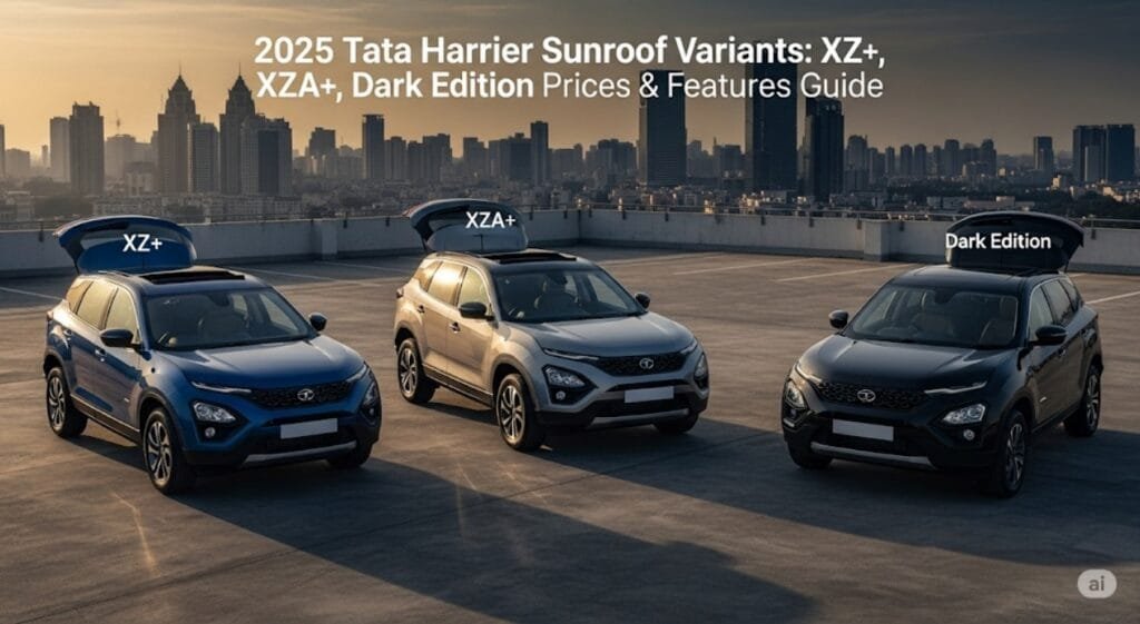 2025 Tata Harrier Sunroof Variants: XZ+, XZA+, Dark Edition Prices & Features Guide