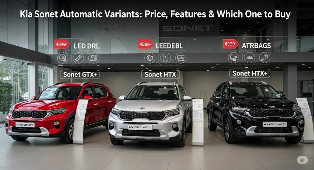Kia Sonet Automatic Variants: Price, Features & Which One to Buy