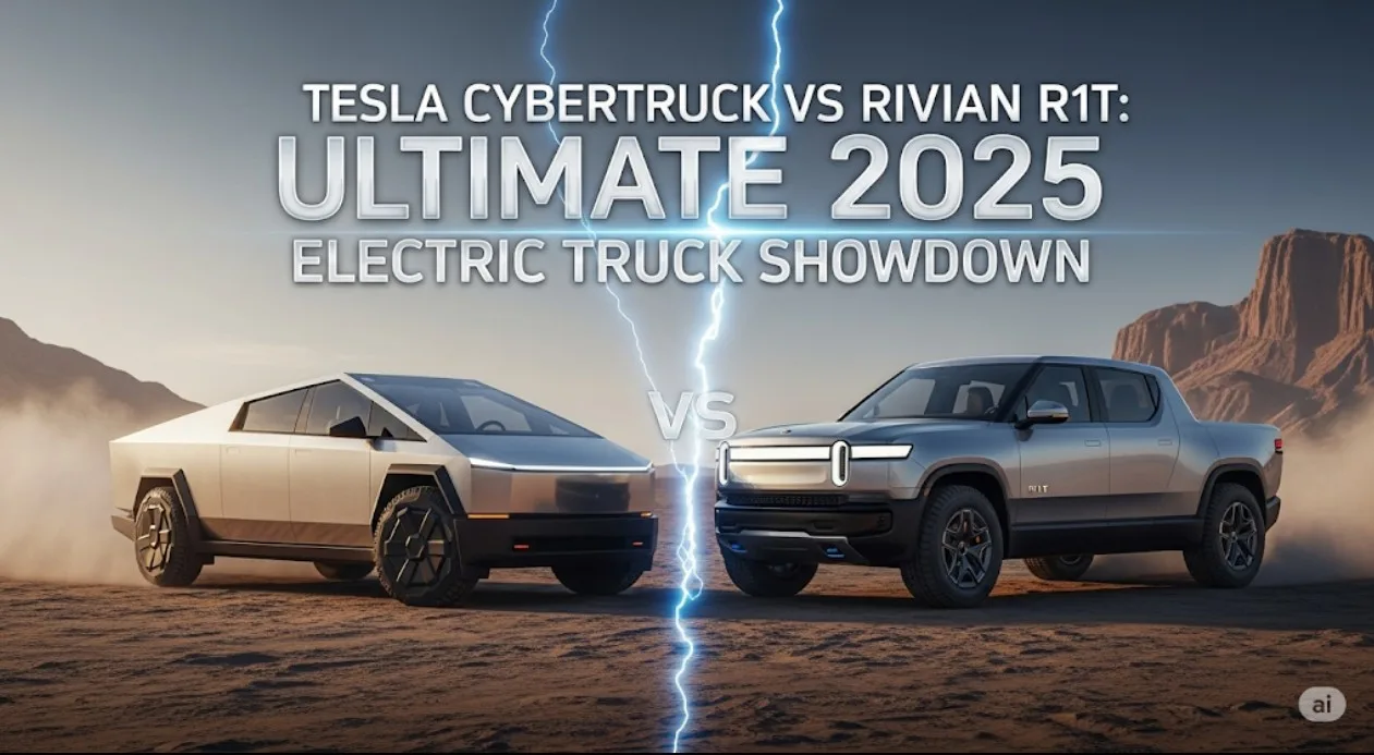 Tesla Cybertruck vs Rivian R1T Ultimate 2025 Electric Truck Showdown